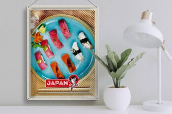 Signe en étain voyage 30x40cm, japon, asie, poisson, plats à Sushi, algues 3