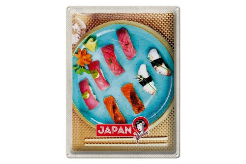 Blechschild Reise 30x40cm Japan Asien Fisch Sushi Gerichte Alge