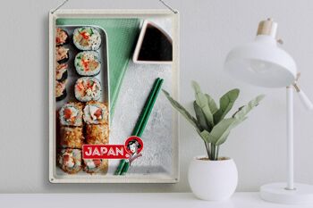 Signe en étain voyage 30x40cm, japon, asie, Sushi, poisson, Sauce au thon 3