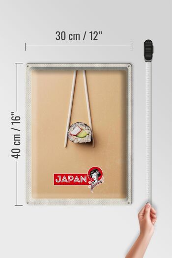 Baguettes de voyage en étain, 30x40cm, japon, asie, Sushi, poisson, concombre 4