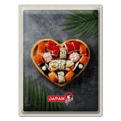Cartel de chapa de viaje, 30x40cm, Japón, Asia, salsa de sushi, palitos de pepino