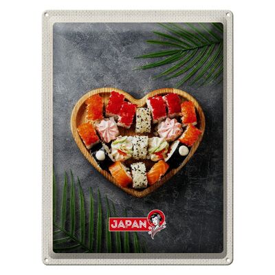 Blechschild Reise 30x40cm Japan Asien Sushi Soße Gurke Stäbchen