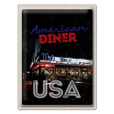 Blechschild Reise 30x40cm USA Diner Restaurant Lunch Dinner