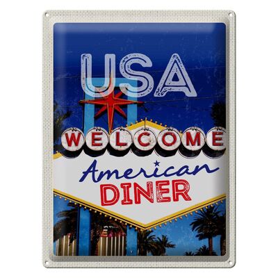 Blechschild Reise 30x40cm Amerika Los Angeles Spielhalle Party