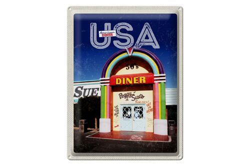 Blechschild Reise 30x40cm Amerika USA Peggy Sues Restaurant