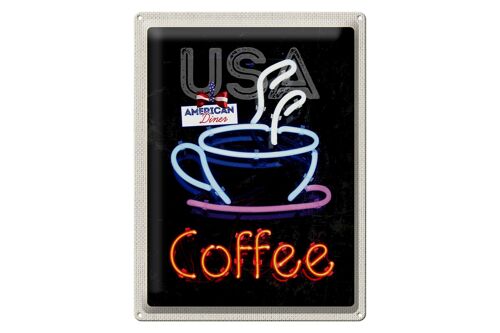 Blechschild Reise 30x40cm USA Amerika Kaffee Tee Kuchen Urlaub