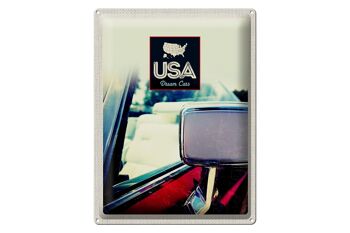 Panneau de voyage en étain, 30x40cm, miroir de véhicule américain, peinture rouge 1