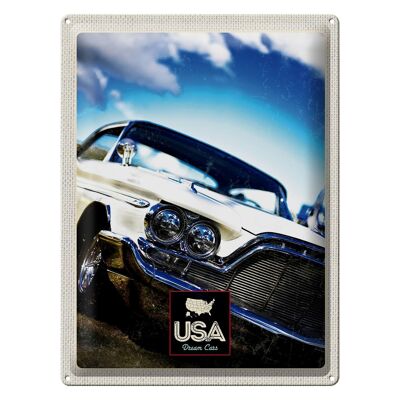 Blechschild Reise 30x40cm Amerika Oldtimer 90er Silber Urlaub