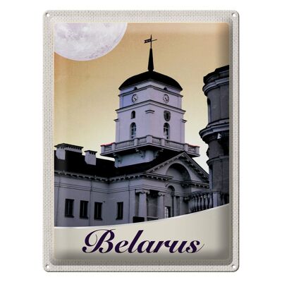 Cartel de chapa de viaje, 30x40cm, Bielorrusia, arquitectura, edificio, vacaciones