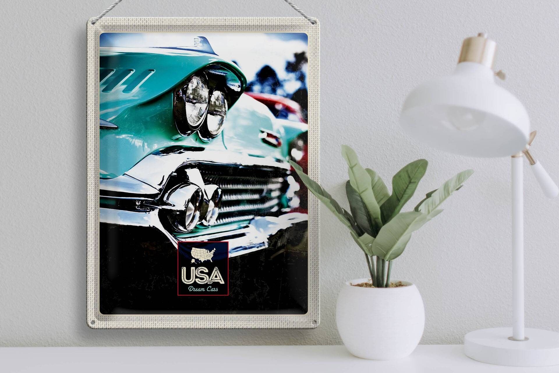 Buy wholesale Metal sign travel 30x40cm America vintage car