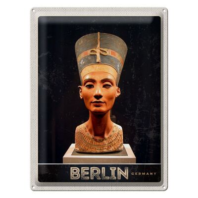 Panneau en étain voyage 30x40cm, musée pharaon de Berlin, allemagne
