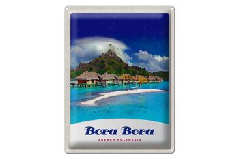 Panneau en étain voyage 30x40cm Bora Bora île vacances soleil plage 1