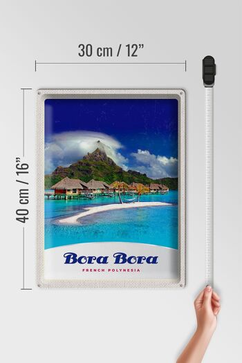 Panneau en étain voyage 30x40cm Bora Bora île vacances soleil plage 4
