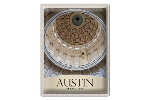 Blechschild Reise 30x40cm Austin Texas USA Amerika Architektur