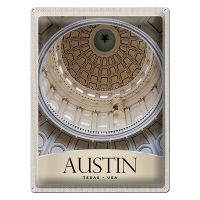 Targa in metallo da viaggio 30x40 cm Austin Texas USA America Architettura