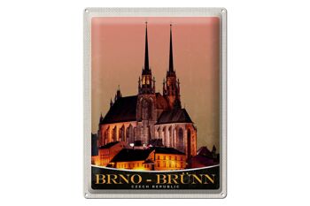 Plaque en tôle voyage 30x40cm Brno-Brünn République tchèque attraction 1