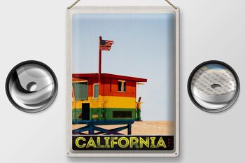 Signe en étain voyage 30x40cm, californie, côte américaine, plage, mer 2
