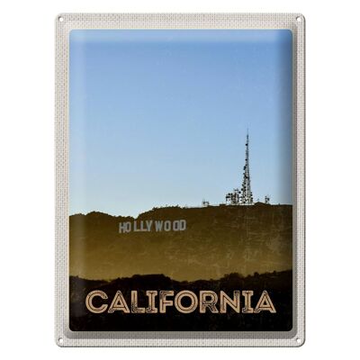 Blechschild Reise 30x40cm Kalifornien Amerika Hollywood Star