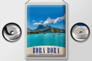Plaque en tôle Voyage 30x40cm Île de Bora Bora France Polynésie 2
