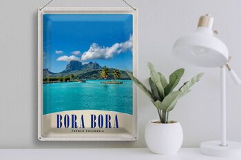 Plaque en tôle Voyage 30x40cm Île de Bora Bora France Polynésie 3