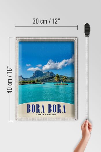 Plaque en tôle Voyage 30x40cm Île de Bora Bora France Polynésie 4