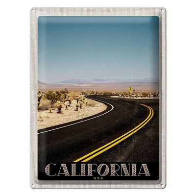 Targa in metallo da viaggio 30x40 cm California America Beach Street Desert