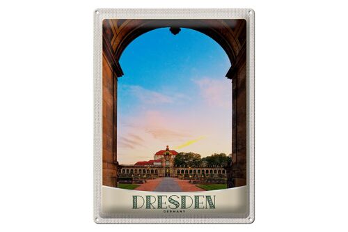 Blechschild Reise 30x40cm Dresden Deutschland Garten Architektur