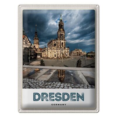 Blechschild Reise 30x40cm Dresden Deutschland Architektur Stadt