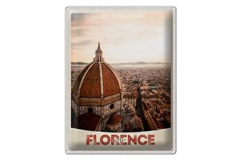 Signe en étain voyage 30x40cm, Florence italie Europe ville église 1