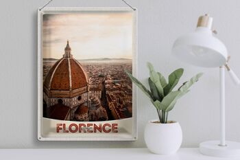 Signe en étain voyage 30x40cm, Florence italie Europe ville église 3