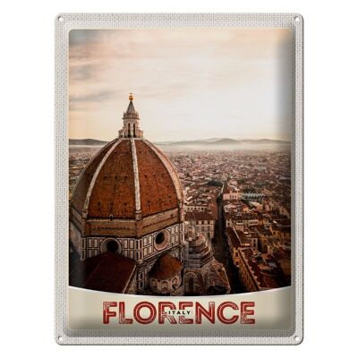 Cartel de chapa de viaje, 30x40cm, Florencia, Italia, Europa, ciudad, iglesia