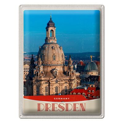 Cartel de chapa viaje 30x40cm Dresden Frauenkirche