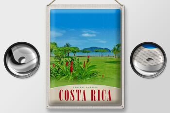 Panneau en étain voyage 30x40cm, Costa Rica, amérique centrale, plage, mer 2
