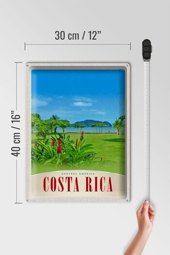 Panneau en étain voyage 30x40cm, Costa Rica, amérique centrale, plage, mer 4