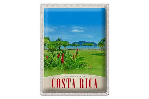 Blechschild Reise 30x40cm Costa Rica Central Amerika Strand Meer