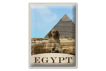 Signe en étain voyage 30x40cm, pyramide d'egypte et d'afrique, vacances dans le désert 1