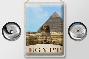 Signe en étain voyage 30x40cm, pyramide d'egypte et d'afrique, vacances dans le désert 2