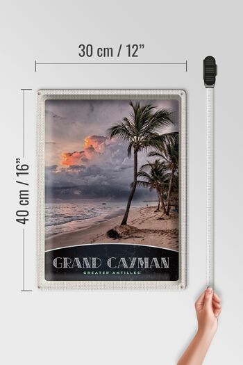 Panneau de voyage en étain, 30x40cm, Grand Cayman, caraïbes, Amérique, île 4