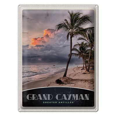 Cartel de chapa Travel 30x40cm Gran Caimán Isla América del Caribe