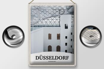 Panneau en étain voyage 30x40cm, Düsseldorf, Allemagne, Architecture 2