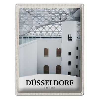 Cartel de chapa Travel 30x40cm Düsseldorf Alemania Arquitectura