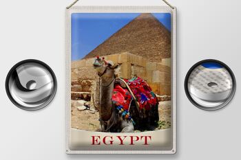 Signe en étain voyage 30x40cm, egypte, afrique, chameau, désert, vacances 2