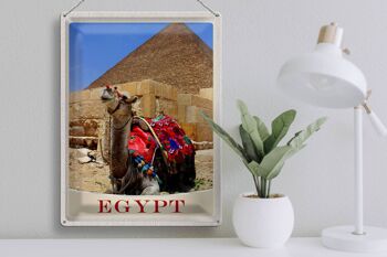 Signe en étain voyage 30x40cm, egypte, afrique, chameau, désert, vacances 3