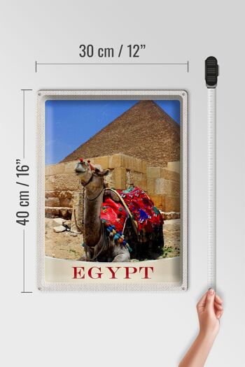 Signe en étain voyage 30x40cm, egypte, afrique, chameau, désert, vacances 4