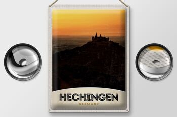 Plaque en tôle voyage 30x40cm Château de Hechingen Hohenzoller vacances 2