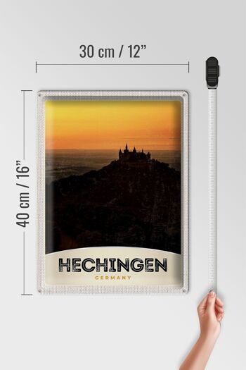 Plaque en tôle voyage 30x40cm Château de Hechingen Hohenzoller vacances 4