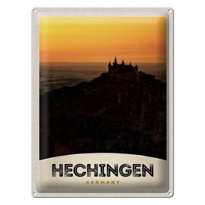 Cartel de chapa viaje 30x40cm Castillo de Hechingen Hohenzoller vacaciones