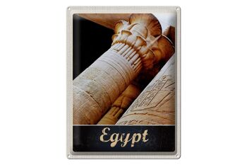 Signe en étain voyage 30x40cm, symboles pyramide d'egypte et d'afrique, vacances 1