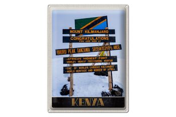 Panneau de voyage en étain, 30x40cm, Kenya, afrique, mont Kilimandjaro, 5895 M 1
