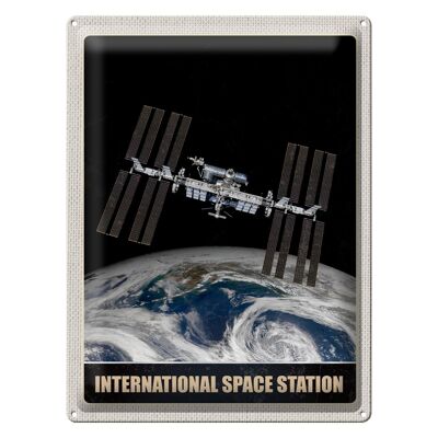 Tin sign travel 30x40cm space satellite dish earth